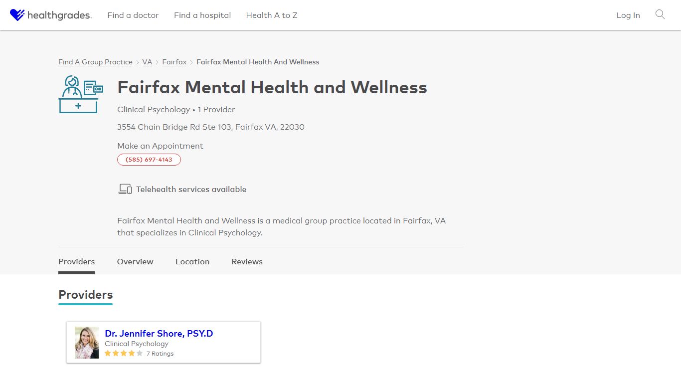 Fairfax Mental Health and Wellness, Fairfax, VA - Healthgrades
